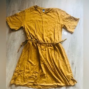 Mustard cotton dress. NWT.